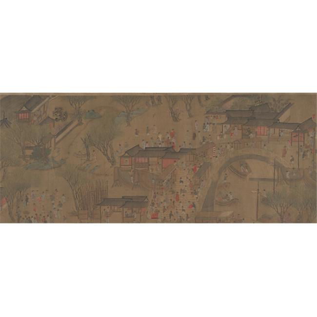 Public Domain Images MET51284 Going Upriver On The Qingming Festival Poster Print by Unidentified Artist Chinese 18th Century18 x 24