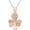 Rose, variant on 925 Sterling Silver 14K White Gold Finish Round Cut Accent Shamrock Clover Leaf Pendant Necklace For Women