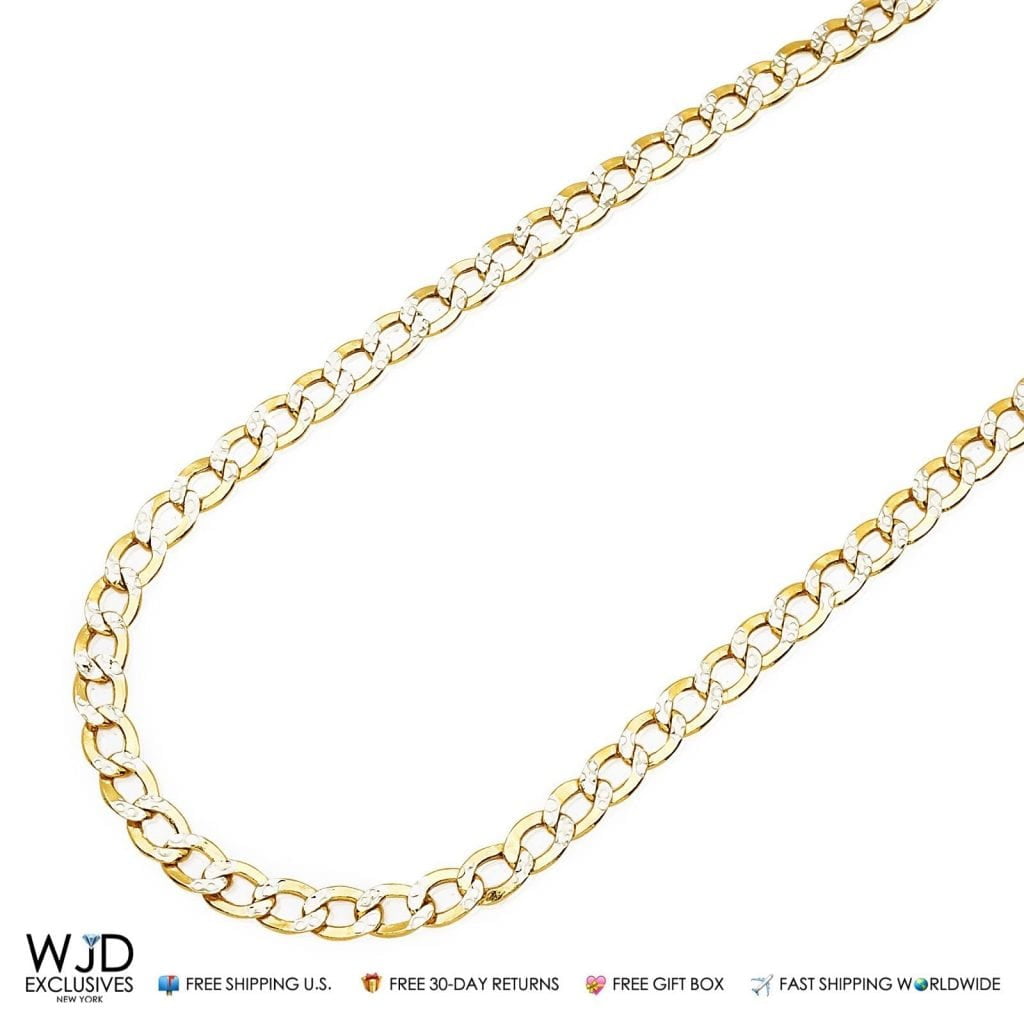 14K Yellow Gold Hollow Diamond Cut 4 