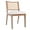 Natural, variant on Guyou Mid Century Modern Rattan Dining Chair Set of 2, Farmhouse Beige Chenille Dining Side Chairs with Rubberwood Legs, Upholstered Kitchen Chairs for Dining Room Living Room
