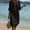 Black, variant on Sentmoon Women Dress Lounge Dress Summer 2026 Short Sleeve V Neck Button Down Ruffle Loose Fit Long Dress with Pockets for Beach Vacation S-XXL