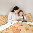 thumbnail image 4 of Erosebridal Cartoon Capybara Kid Bedding Comforter Set, Cute Crocodile Animal Queen Bedding Sets, 7-Piece, 4 of 7