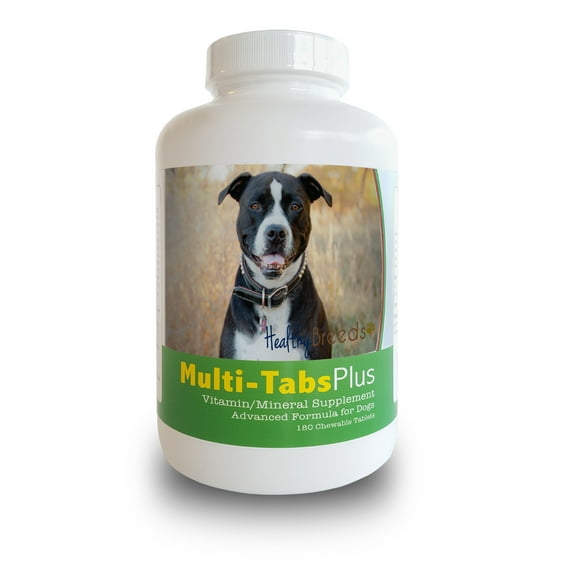 Healthy Breeds Dog Multi-Tab Vitamin and Mineral Supplement for Pit Bull, 180 Chews