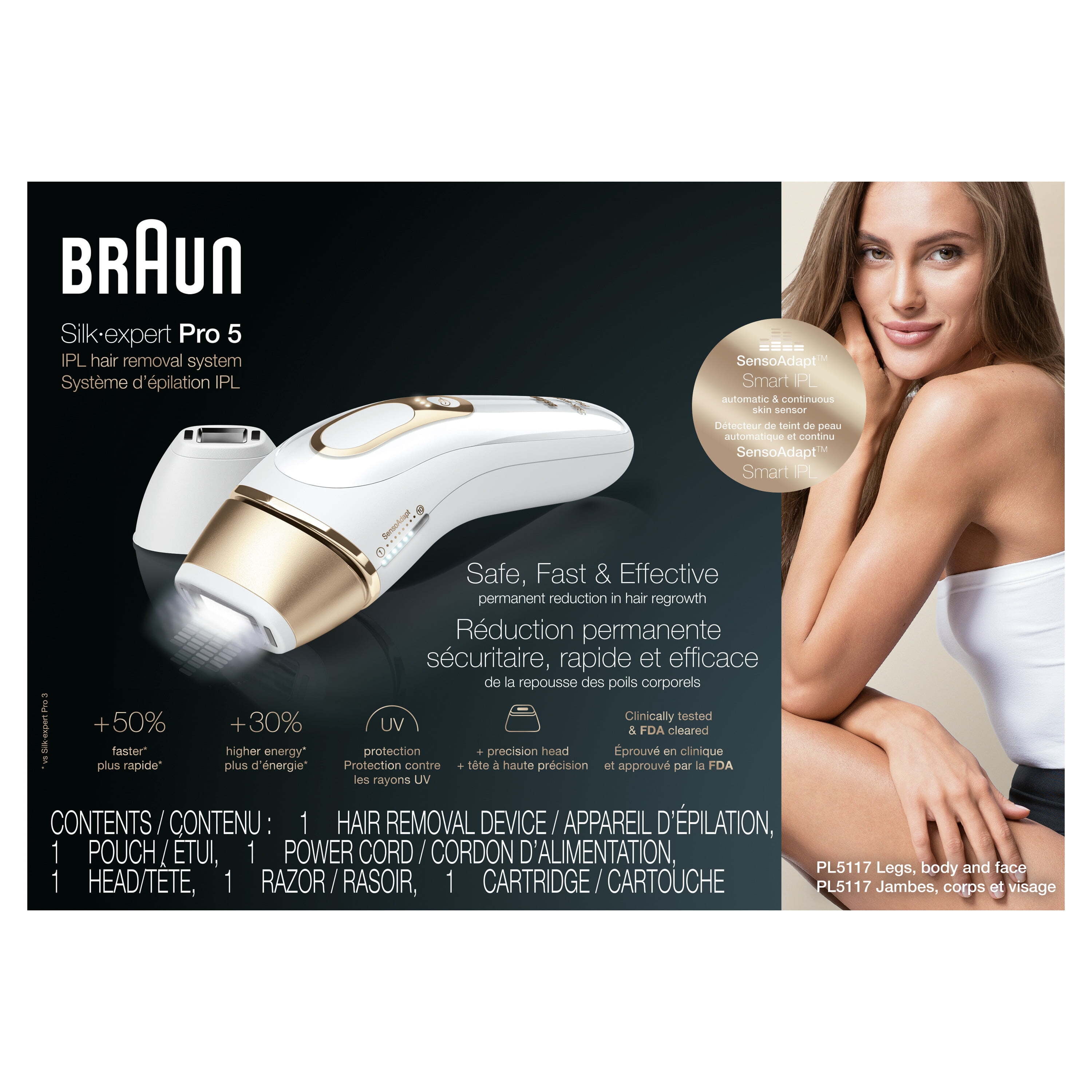Braun Silk·expert Pro 5 PL5117 Latest Generation IPL, Permanent