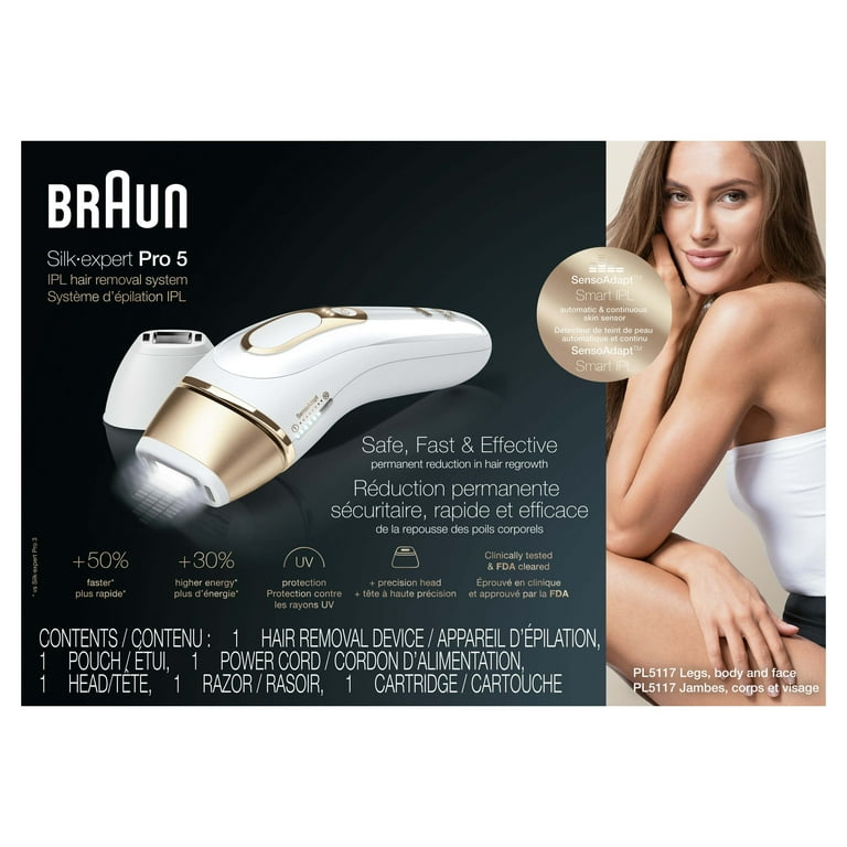 Braun Silk Expert Pro 5 PL5117 Latest Generation IPL, Long-Lasting Hair  Removal