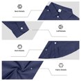 thumbnail image 5 of Ohufall Men 2 Piece Outfit Button Turndown Collared Loose Long-sleeve Shirt with Drawstring Elastic Waist Baggy Shorts Suit, 5 of 5