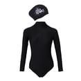 thumbnail image 1 of Traje de baño de mujer Sharpla Leotardos de cuello alto de manga larga con Gorro de natación Durable XXL, 1 of 8