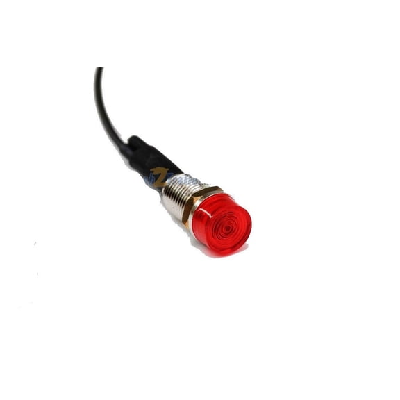 (1) Red Mini LED Dash Light Indicator, Pilot Warning Lamp, 1/4" Mounting Hole