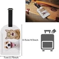 thumbnail image 2 of GZHJMY Cute Dog and Cat Luggage Tags Set of 2, PU Leather Travel ID Label with Privacy Name Card Cover for Travel Bag Suitcase Decoration, 2 of 6