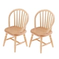 thumbnail image 1 of 2Pcs 1/12 Dollhouse Silla con Respaldo de Listones de, 1 of 9