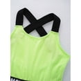 thumbnail image 6 of Linjinx Kids Girls 2 Pcs Tennis Golf Sport Dress Clothes A-Line Dresses with Shorts Sportwear Set Fluorescent Green 8, 6 of 7