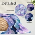 thumbnail image 2 of Spring Purple Hydrangea Pillow Covers, Linen Long Throw Pillow Case, Country Flowers Garden Plants Holiday Pillow Protector Decorative Cushion Cover for Living Room/Bedroom 12" x 20", 2 of 8