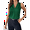 Green, variant on Womens Pleated Tank Tops Navy Blue M