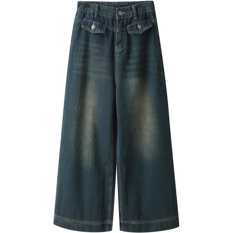 Casual Wide Leg Pants Women High Waisted Baggy Jeans Y2K