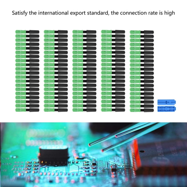 Conector de fibra óptica SC, 100 piezas SC/APC Conector rápido de fibra óptica integrado Conector rápido de fibra óptica Ultra sensible