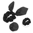 thumbnail image 3 of Unique Bargains 1 Pc Solid Rabbit Ears Scrunchies Black, 3 of 5