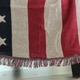 thumbnail image 7 of American Flag Blankets Bed Sofa Couch Cover Cotton Knit Throw Chair Blanket with Tassels Bedspread Sofa Cover Patriotic For House Decor 130x180cm, 7 of 7