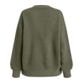 thumbnail image 6 of Smsaxvxz Women's Knit Cardigan Oversized V Neck Button Front Lantern Sleeve Chunky Casual Fall Winter Sweater Outerwear, 6 of 6