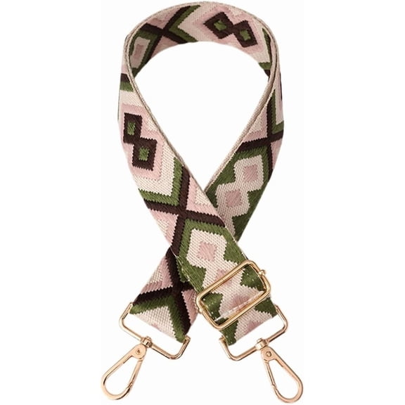 2 pc Ployester Webbings Chain Straps for Handbag or Shoulder bag Replacement Pink 750~1250x40mm