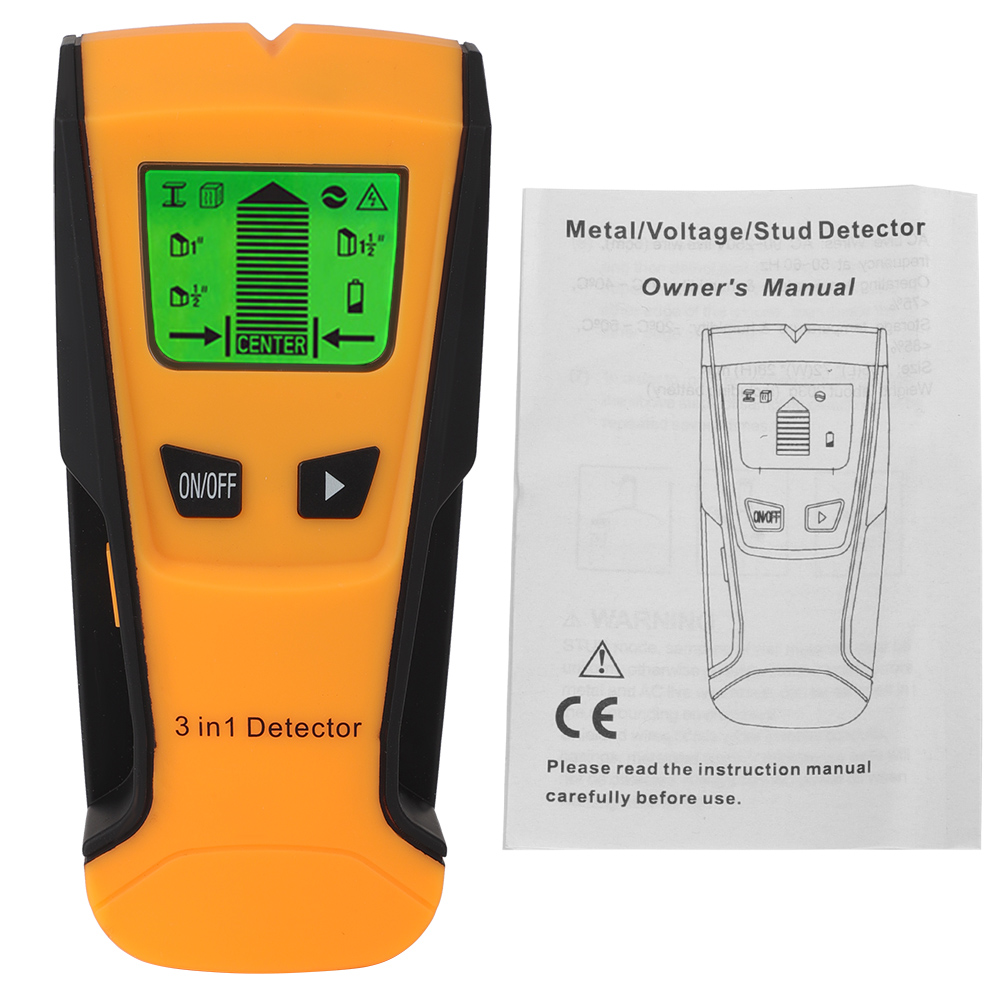 3 In 1 Wall Stud Center Finder Metal AC Live Wire Detect Scanner