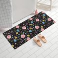 thumbnail image 2 of Pioneer Flower Floral Print Pattern Bathroom Rugs Mat, Non Slip Microfiber Bathroom Rug with Rubber Backing, Soft Mats for Bathroom Floor Tub Shower, 24"x60", 2 of 5