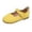 Yellow, variant on Ticikt Girls Scalloped Mary Jane Shoes, PU Leather Non- Ballet Flats for Toddler Girls,BU1,Size:3.5-4 Years