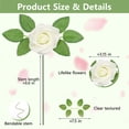 thumbnail image 3 of White Artificial Roses 50Pcs, Real Touch Ivory White Fake Foam Flowers with Stems & Leaves, Pure Lifelike Roses for Bridal Wedding, Baby Shower, Minimalist Home & Farmhouse Table Decor, 3 of 9