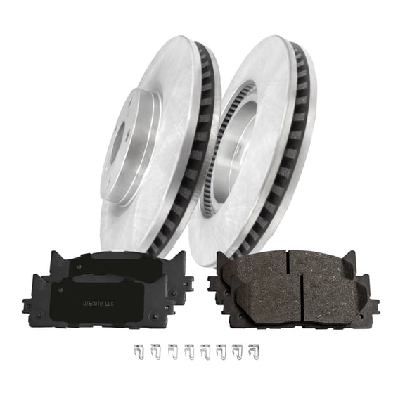Set of 6 Front Disc Brake Rotors-Ceramic Brake Pad kit To 2012-2017 Toyota Camry