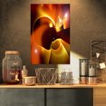 thumbnail image 1 of Design Fractal Jaune Chaud Rouge - Grande Toile Abstraite, 1 of 3