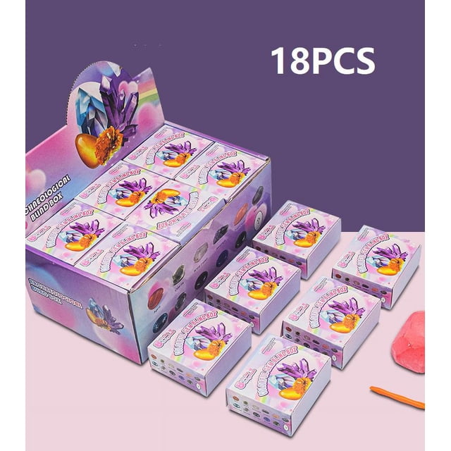 12PCS Gemstone Gem Dig Kit for Kids Educational DIY Toys Science Kit Mining Crystal Gems Archaeology Exploration Kit