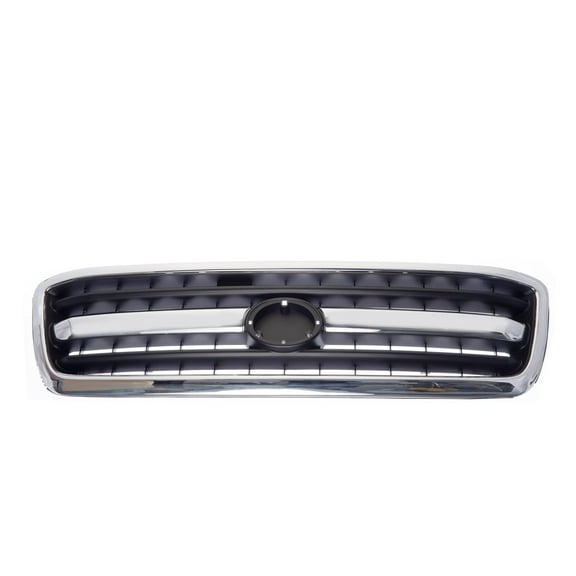 Tomoka Replacement Parts Front Grille Grill Assembly With Chrome Shell With Black Insert Compatible With Toyota Tundra 2000 2001 2002 ( Base Limited SR5 ) Pickup Truck