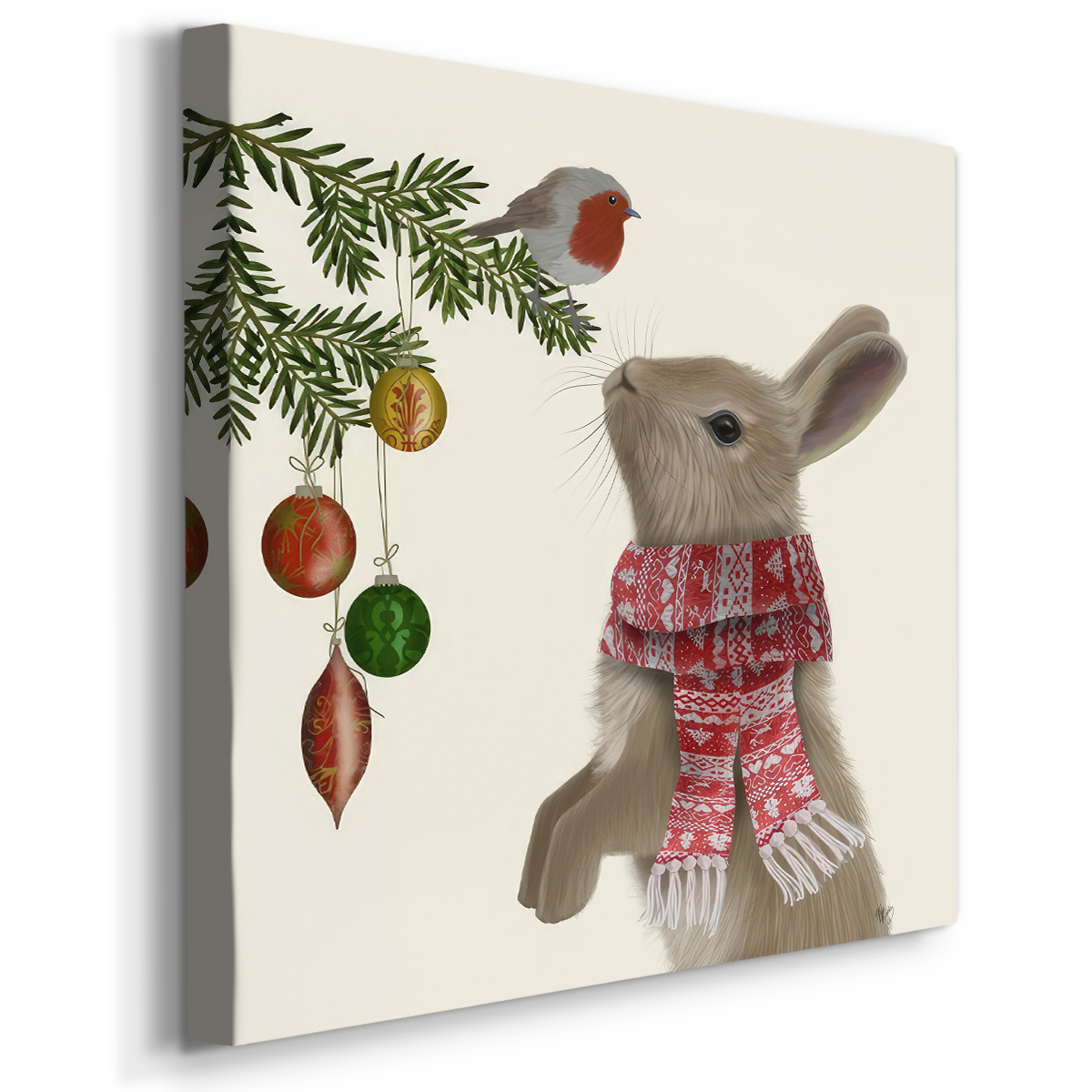 Rabbit and Robin- Gallery Wrapped Canvas