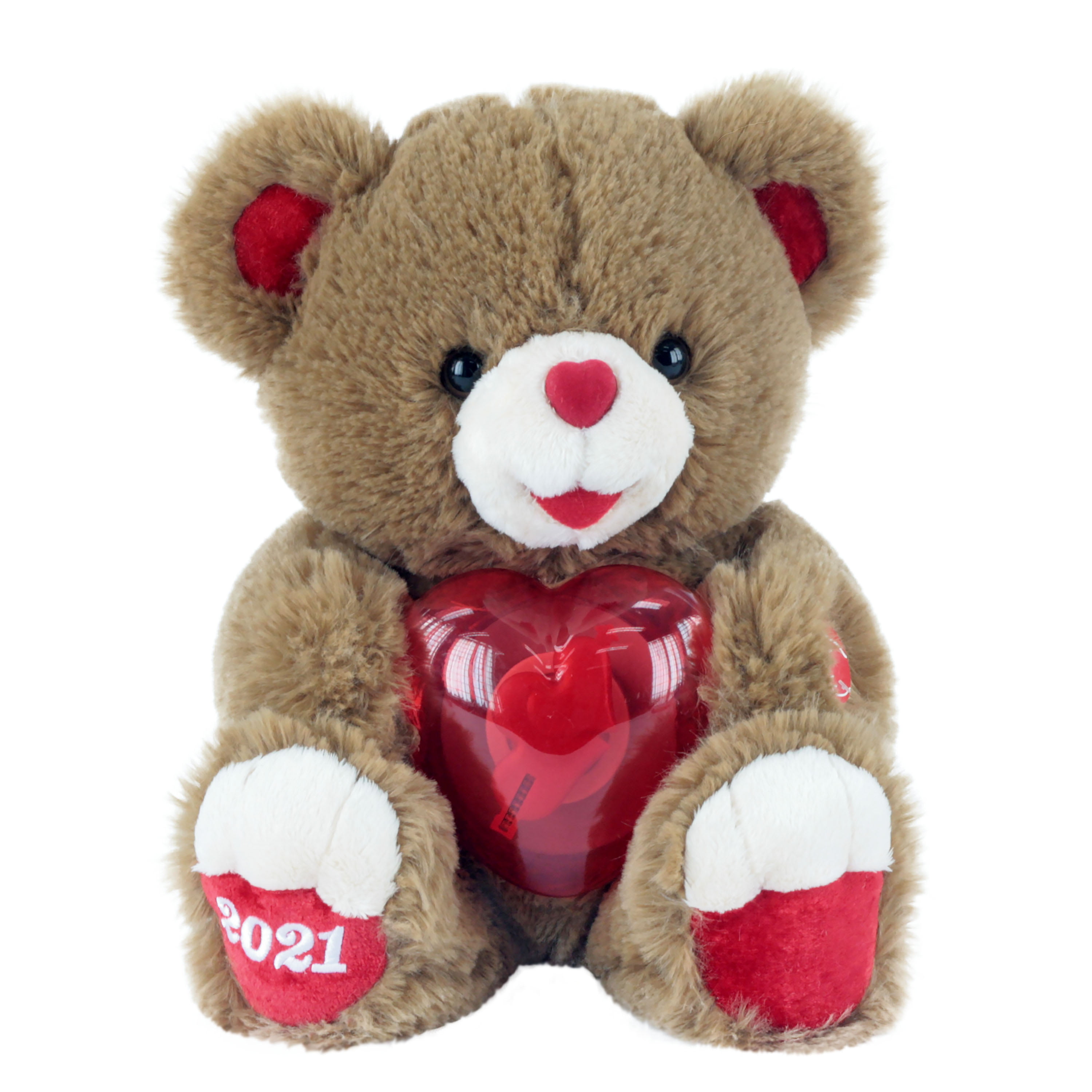 GABI Toys Hearts 4 U For You 18" Plush Bear White Valentine Stuffed Animal Roses 