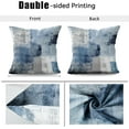 thumbnail image 5 of Blue Velvet Abstract Pillow Covers Set of 2 Modern Accent Navy Gray Throw Pillow Cover Soft Elegant Decorative Couch Cushion Cover for Bed Living Room Outdoor Sofa Pillowcases 16x16 Inches, 5 of 6