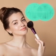 thumbnail image 5 of Unique Bargains 1 Pc Double Circle Shape Makeup Sponge Brush Cleaner Green, 5 of 5
