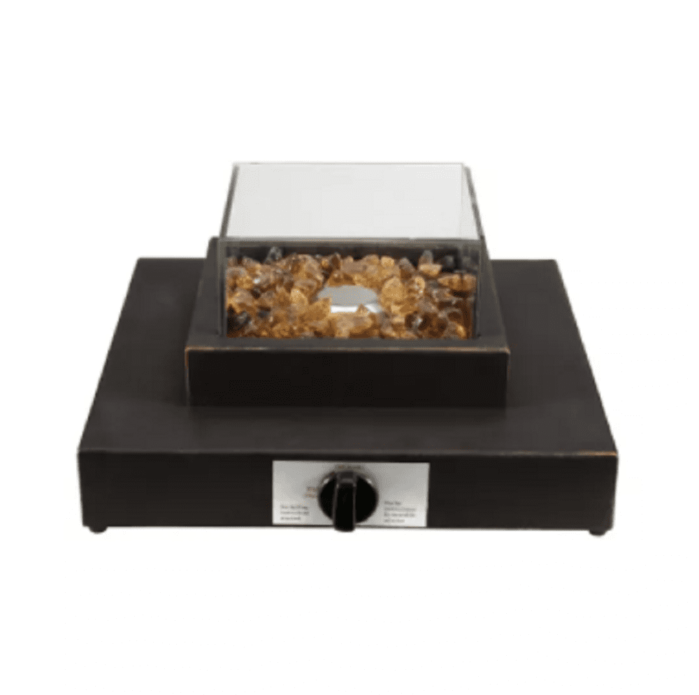 Hampton Bay 8 000btu Antique Bronze Portable Table Top Gas Fire