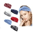 thumbnail image 7 of 6Pcs Headbands - Bandana Headband for Women, Elastic Cotton Turban Wide Hair Band Head Scarf Hair Wrap, Ladies Stretchy Head bands Fabric Bohemian Hairband ideal for Sports/Running/Yoga, 7 of 7