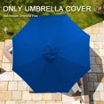 thumbnail image 3 of 6.6ft/7.5ft/9ft/10ft Replacement Umbrella Cover, 6 Ribs 8 Ribs Outdoor Market Table Patio Umbrella Canopy Cover Replacement UV Protective Cloth(Blue,10FT(8-Ribs)), 3 of 8