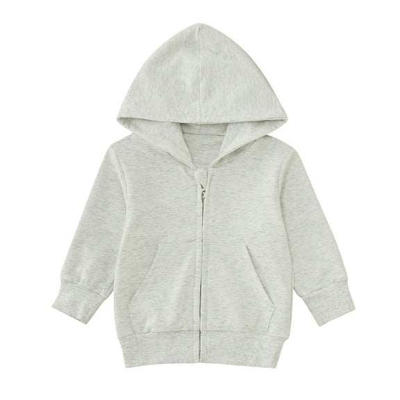 TAIAOJING Toddler Baby Boys Girls Jackets Fashion Cute Boy Girl Hooded Fall Sweatshirt Long Sleeve Solid Color Coat Autumn Clothes Fall Winter Warm Outerwear 12-18 Months