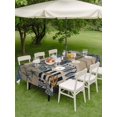 thumbnail image 4 of Outdoor Tablecloth with Umbrella Hole for Patio/Picnic/Party/Camping, Nautical Coastal Waterproof Table Cloth Rectangle Table Cover Washable, Vintage Sea Anchor Boat Underwater World Beige (54"x 80"), 4 of 8