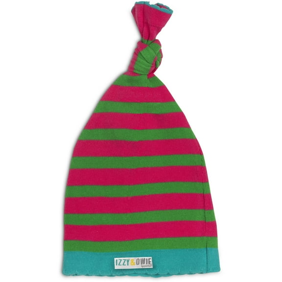 Pavilion Gift Company - Pink and Green Stripe - One Size Fits All Baby Hat