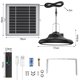 thumbnail image 3 of Lámpara colgante solar para exteriores con control remoto, linterna LED impermeable con 4 modos de iluminación, sensor de movimiento, gancho portátil y batería recargable., 3 of 6