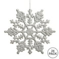 thumbnail image 2 of Vickerman 4" Silver Glitter Snowflake Christmas Ornament, 24 per Box, 2 of 2