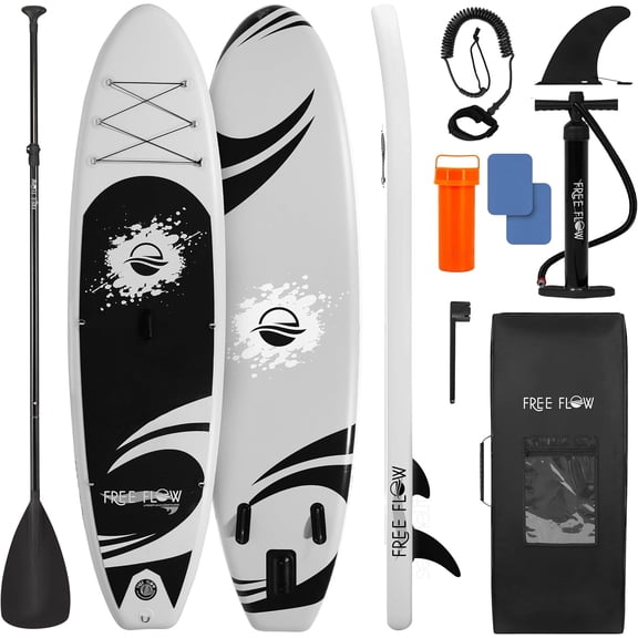 SereneLife SLSUPB08 - Free Flow Paddleboard SUP - Stand Up Water Paddle-Board (11’ ft.)