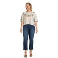 thumbnail image 2 of JMS Just My Size by Hanes 5 Pocket Stretch Jeans, Women's Plus and Women's Plus Petite, Sizes 16W-26W, 2 of 5