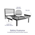 thumbnail image 5 of Signature Sleep Premium Modern Platform Bed with Headboard, Industrial Style, Sturdy Metal Frame with Slats, Twin, Black, 5 of 17