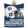 thumbnail image 5 of Custom Indianapolis Blanket Personalized Throw Blankets Name Number Gifts for Men Women Boy Football Style Decor, 5 of 6