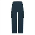 thumbnail image 6 of Dianli Women's Cargo Hiking Pants Lightweight Outdoor Solid Straight Fit Cargo Pants High Waist Baggy with Flap Pocket Wide Leg Parachute Pants Loose Fashion Comfortable Cargo Pants Gift, 6 of 6