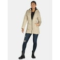 thumbnail image 2 of Big Chill Women's and Women's Plus Chevron Quilted Puffer Jacket with Hood, Sizes S-3X, 2 of 5