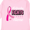 thumbnail image 4 of Inktastic Breast Cancer Awareness Nobody Fights Alone Pink Ribbon Boys or Girls Long Sleeve Toddler T-Shirt, 4 of 5
